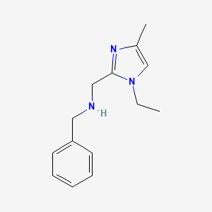 molecular formula C14H19N3 B8036955 benzyl[(1-ethyl-4-methyl-1H-imidazol-2-yl)methyl]amine 
