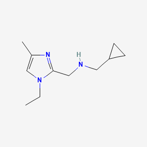 molecular formula C11H19N3 B8036959 (cyclopropylmethyl)[(1-ethyl-4-methyl-1H-imidazol-2-yl)methyl]amine 