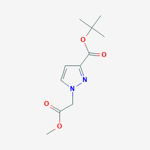 molecular formula C11H16N2O4 B8036962 tert-butyl 1-(2-methoxy-2-oxoethyl)-1H-pyrazole-3-carboxylate 