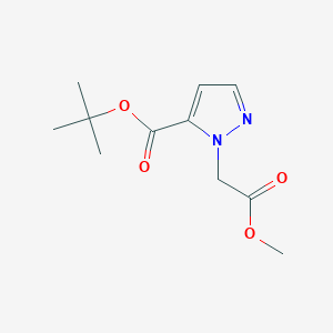 molecular formula C11H16N2O4 B8036970 tert-butyl 1-(2-methoxy-2-oxoethyl)-1H-pyrazole-5-carboxylate 