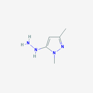 molecular formula C5H10N4 B8036992 5-hydrazinyl-1,3-dimethyl-1H-pyrazole 