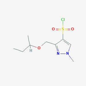 molecular formula C9H15ClN2O3S B8037031 3-(sec-butoxymethyl)-1-methyl-1H-pyrazole-4-sulfonyl chloride 