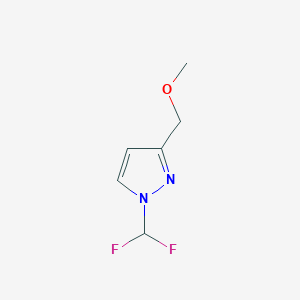 molecular formula C6H8F2N2O B8037047 1-(difluoromethyl)-3-(methoxymethyl)-1H-pyrazole 