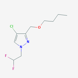 molecular formula C10H15ClF2N2O B8037075 3-(butoxymethyl)-4-chloro-1-(2,2-difluoroethyl)-1H-pyrazole 