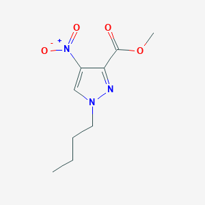 molecular formula C9H13N3O4 B8037126 methyl 1-butyl-4-nitro-1H-pyrazole-3-carboxylate 