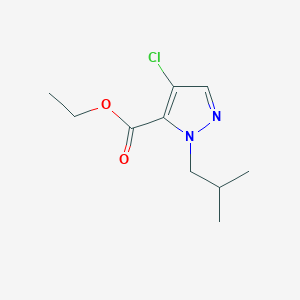 molecular formula C10H15ClN2O2 B8037135 ethyl 4-chloro-1-isobutyl-1H-pyrazole-5-carboxylate 