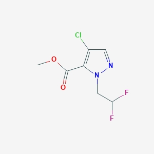 molecular formula C7H7ClF2N2O2 B8037141 methyl 4-chloro-1-(2,2-difluoroethyl)-1H-pyrazole-5-carboxylate 