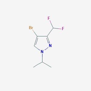 molecular formula C7H9BrF2N2 B8037165 4-bromo-3-(difluoromethyl)-1-isopropyl-1H-pyrazole 