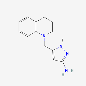 5-[(1,2,3,4,4a,8a-hexahydroquinolin-1-yl)methyl]-1-methyl-1H-pyrazol-3-amine