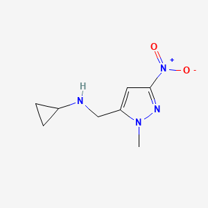 N-[(1-methyl-3-nitro-1H-pyrazol-5-yl)methyl]cyclopropanamine