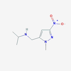 molecular formula C8H14N4O2 B8037199 [(1-methyl-3-nitro-1H-pyrazol-5-yl)methyl](propan-2-yl)amine 