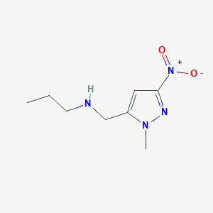 molecular formula C8H14N4O2 B8037207 [(1-methyl-3-nitro-1H-pyrazol-5-yl)methyl](propyl)amine 