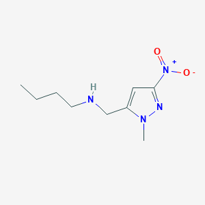 molecular formula C9H16N4O2 B8037221 butyl[(1-methyl-3-nitro-1H-pyrazol-5-yl)methyl]amine 