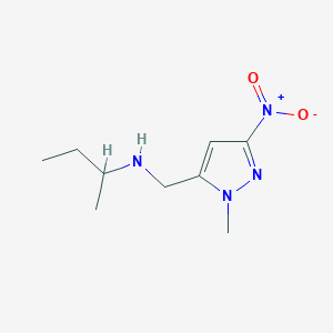 molecular formula C9H16N4O2 B8037227 (butan-2-yl)[(1-methyl-3-nitro-1H-pyrazol-5-yl)methyl]amine 