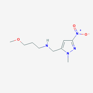 molecular formula C9H16N4O3 B8037242 (3-methoxypropyl)[(1-methyl-3-nitro-1H-pyrazol-5-yl)methyl]amine 