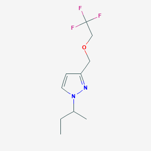 molecular formula C10H15F3N2O B8037344 1-(butan-2-yl)-3-[(2,2,2-trifluoroethoxy)methyl]-1H-pyrazole 