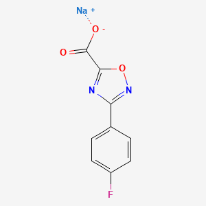molecular formula C9H4FN2NaO3 B8037406 3-(4-Fluorophenyl)-1,2,4-oxadiazole-5-carboxylic acid sodium salt 