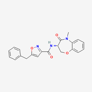 molecular formula C21H19N3O4 B8037501 5-Benzyl-N-[(3s)-5-Methyl-4-Oxo-2,3,4,5-Tetrahydro-1,5-Benzoxazepin-3-Yl]-1,2-Oxazole-3-Carboxamide 