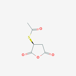 molecular formula C6H6O4S B8037525 (3S)-3-(acetylsulfanyl)oxolane-2,5-dione 