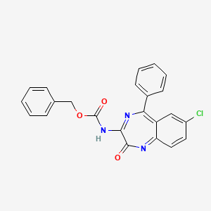 molecular formula C23H16ClN3O3 B8037529 benzyl N-(7-chloro-2-oxo-5-phenyl-2H-1,4-benzodiazepin-3-yl)carbamate 