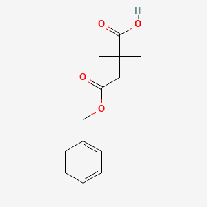 molecular formula C13H16O4 B8037574 4-(Benzyloxy)-2,2-dimethyl-4-oxobutanoic acid 