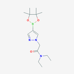 molecular formula C15H26BN3O3 B8037588 N,N-Diethyl-2-[4-(4,4,5,5-tetramethyl-[1,3,2]dioxaborolan-2-yl)-pyrazol-1-yl]-acetamide 