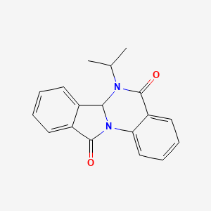 molecular formula C18H16N2O2 B8037609 6-(Propan-2-yl)-6,6a-dihydroisoindolo[2,1-a]quinazoline-5,11-dione 