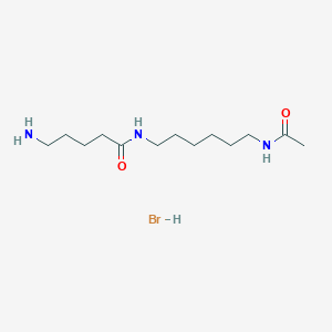 molecular formula C13H28BrN3O2 B8037641 N-(6-acetamidohexyl)-5-aminopentanamide;hydrobromide 