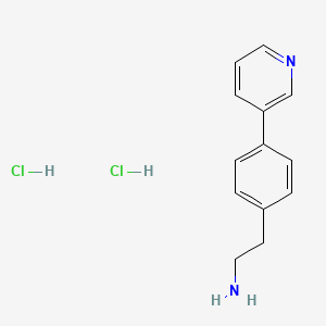 molecular formula C13H16Cl2N2 B8037728 2-[4-(Pyridin-3-yl)phenyl]ethan-1-amine dihydrochloride 