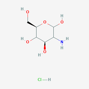 molecular formula C6H14ClNO5 B8037747 (4R,6R)-3-amino-6-(hydroxymethyl)oxane-2,4,5-triol;hydrochloride 