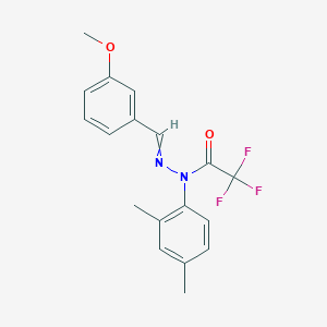 molecular formula C18H17F3N2O2 B8037761 N-(2,4-dimethylphenyl)-2,2,2-trifluoro-N'-[(3-methoxyphenyl)methylidene]acetohydrazide 