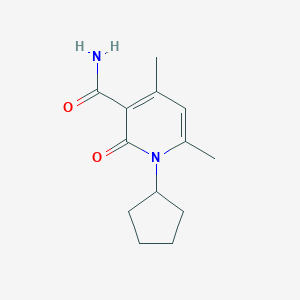 molecular formula C13H18N2O2 B8037821 1-Cyclopentyl-4,6-dimethyl-2-oxopyridine-3-carboxamide 