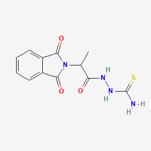 molecular formula C12H12N4O3S B8037826 [2-(1,3-Dioxoisoindol-2-yl)propanoylamino]thiourea 