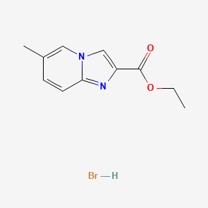 molecular formula C11H13BrN2O2 B8037933 Ethyl 6-methylimidazo[1,2-a]pyridine-2-carboxylate hydrobromide 