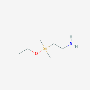 molecular formula C7H19NOSi B8038025 1-Amino-2-(dimethylethoxysilyl)propane 
