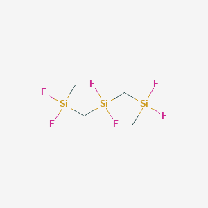 molecular formula C4H10F6Si3 B8038049 Bis((difluoro(methyl)silyl)methyl)difluorosilane 