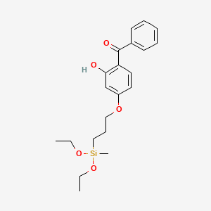 molecular formula C21H28O5Si B8038072 (4-{3-[Diethoxy(methyl)silyl]propoxy}-2-hydroxyphenyl)(phenyl)methanone 