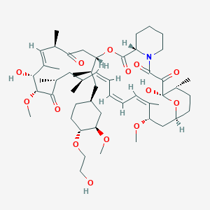 molecular formula C53H83NO14 B8038110 (1R,9S,12S,15R,16Z,18R,19R,21R,23S,24Z,26Z,28Z,30S,32S,35R)-1,18-dihydroxy-12-[(2R)-1-[(1S,3R,4R)-4-(2-hydroxyethoxy)-3-methoxycyclohexyl]propan-2-yl]-19,30-dimethoxy-15,17,21,23,29,35-hexamethyl-11,36-dioxa-4-azatricyclo[30.3.1.04,9]hexatriaconta-16,24,26,28-tetraene-2,3,10,14,20-pentone 