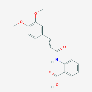molecular formula C18H17NO5 B8038146 N-(3',4'-二甲氧基肉桂酰)氨基苯甲酸 