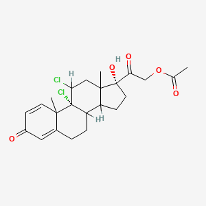 molecular formula C23H28Cl2O5 B8038158 9,11-Dichloro-17-hydroxy-3,20-dioxopregna-1,4-dien-21-yl acetate 