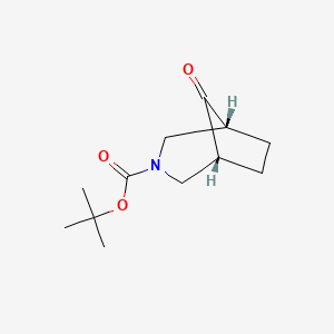 molecular formula C12H19NO3 B8038279 tert-butyl (1R,5R)-8-oxo-3-azabicyclo[3.2.1]octane-3-carboxylate 