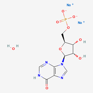 molecular formula C10H13N4Na2O9P B8038302 disodium;[(2S,3R,4S,5S)-3,4-dihydroxy-5-(6-oxo-1H-purin-9-yl)oxolan-2-yl]methyl phosphate;hydrate 