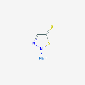 molecular formula C2HN2NaS2 B8038319 Sodium;1-thia-3-aza-2-azanidacyclopent-3-ene-5-thione 