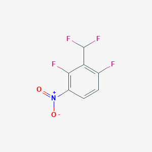 molecular formula C7H3F4NO2 B8038340 2-(Difluoromethyl)-1,3-difluoro-4-nitrobenzene 