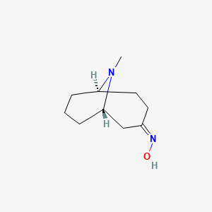 molecular formula C10H18N2O B8038351 (NZ)-N-[(1S,6R)-10-methyl-10-azabicyclo[4.3.1]decan-3-ylidene]hydroxylamine 