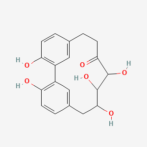 molecular formula C19H20O6 B8038362 3,10,11,12,17-pentahydroxytricyclo[12.3.1.12,6]nonadeca-1(17),2,4,6(19),14(18),15-hexaen-9-one 