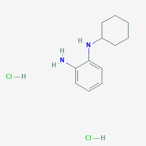molecular formula C12H20Cl2N2 B8038384 2-N-cyclohexylbenzene-1,2-diamine;dihydrochloride 