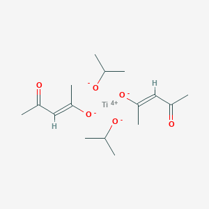 molecular formula C16H28O6Ti B8038415 (E)-4-oxopent-2-en-2-olate;propan-2-olate;titanium(4+) 