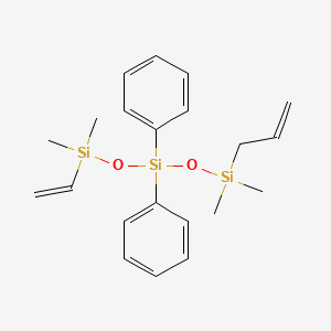 molecular formula C21H30O2Si3 B8038423 1,5-Divinyl-3,3-diphenyl-1,1,5,5-tetramethyl-trisiloxane 