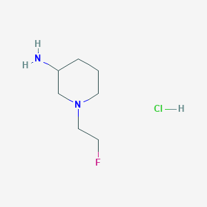 molecular formula C7H16ClFN2 B8038455 1-(2-Fluoroethyl)piperidin-3-amine hydrochloride CAS No. 1855907-14-0